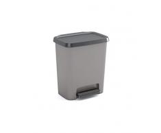Kis Abfalleimer, kompakt, mit Türklammern, 38 x 28 x 43 cm, 35 l, Grau