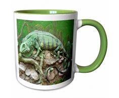 3dRose 71403_7 Mug Becher, keramik, grün/weiß