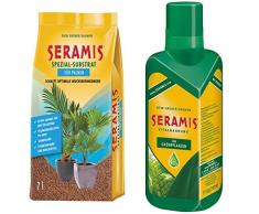 Seramis Ton-Granulat als Pflanzenerden-Ersatz für Palmen, Spezial-Substrat, 7 Liter & Flüssiger Pflanzendünger mit Dosierhilfe für alle Grünpflanzen, Vitalnahrung, 500 ml, Grün