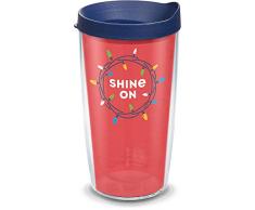 Tervis 1333372 Life is Good Isolierbecher mit Wrap und marineblauem Deckel, 454 ml, Tritan, transparent marineblauer Deckel 16 oz farblos