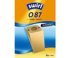 Swirl O 87 Spezialpapier Staubsaugerbeutel für Omega Staubsauger, Classic, 9 Stück inkl. Filter