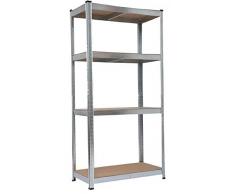 Garden Friend Regal aus Metall und MDF, grau metallic und braun