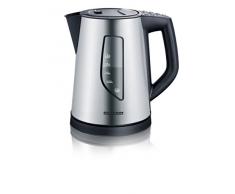 SEVERIN WK 3342 Wasserkocher mit 4 Temperatureinstellungen (ca. 2.200 W, 1,5 L) edelstahl/schwarz