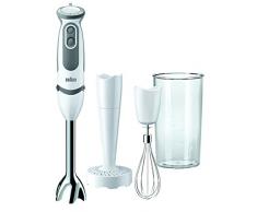 Braun MultiQuick 5 Vario MQ 5007 Puree Stabmixer, 750 W, Kartoffel- und Gemüsestampfer, Edelstahl-Schneebesen, EasyClick System, PowerBell Technologie