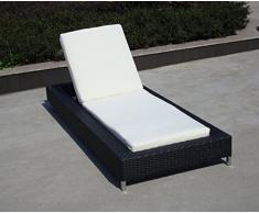 Baidani Designer Lounge-Liege Ocean Dream, 18-teilig, schwarz