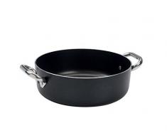 Pentole Agnelli Kasserolle ALSA106SS24 Alblack B-Crist Cm24