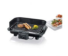 SEVERIN PG 2791 Barbecue-Grill (2.500 W, Tischgrill, Grillfläche 41 x26 cm) schwarz