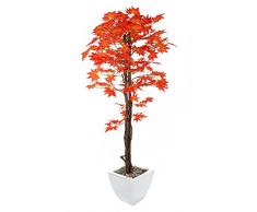 Closer To Nature Kunstpflanze Japanischer Ahornbaum, künstliche Pflanze aus Seide, rot, 48,6 cm, rot, 152 cm