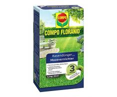 COMPO FLORANID Rasendünger mit Moosvernichter, 3 Monate Langzeitwirkung, Feingranulat, 1,5 kg, 50 m²