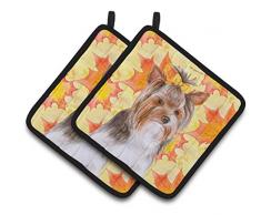 Caroline s Treasures bb9984pthd Yorkshire Terrier # 2 Fall verziert Topflappen, 7.5h X 7,5 W, multicolor