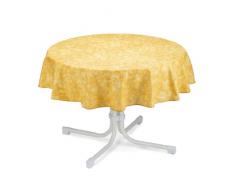 BEST 09810691 Tischdecke rund 130 cm, gelb