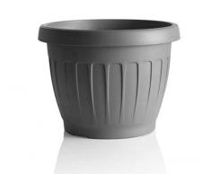 Bama Vase, Blumen, aus Kunstharz, Grau, Ø 40