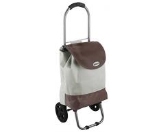 King Home T1407001 Einkaufstrolley, Beige Bicolor, 32X25X88H