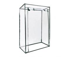 Relaxdays Gewächshaus für Tomaten 150 x 100 x 50 cm HxBxT, Schrägdach Foliengewächshaus mit PVC Folie, transparent