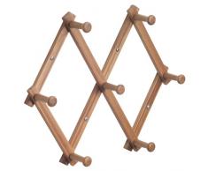InterDesign 91727EU Bamboo Ausziehbare Hakenleiste für die Wand