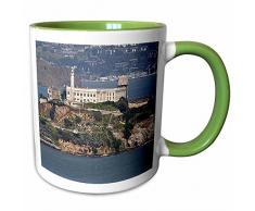 3dRose 21692_7 Mug Becher, keramik, grün/weiß