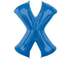 Anagram Folienballon 35447 Buchstabe X, 86,4 cm blau