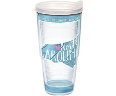 Tervis Trinkbecher mit Wickel und mattiertem Deckel 24oz farblos