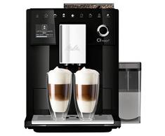Melitta CI Touch F630-102 Kaffeevollautomat mit Milchbehälter | Flüsterleises Mahlwerk | One Touch Funktion | 10 Kaffeevariationen | TFT-Farbdisplay | Schwarz