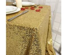 trlyc Farbe Pailletten tablelcoth, Pailletten Tischdecke, quadratisch 55x55 Gold Sequin Tablecloth