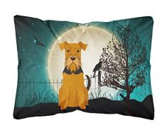 Carolines Treasures BB2231PW1216 Halloween Gruselige Airedale Leinenstoff Dekokissen, 30,5 cm H x 40,6 cm B, Mehrfarbig