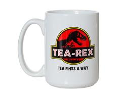 Tea Rex findet A Way Jurassic Park Parody Funny Tasse – 444 ml Deluxe Doppelseitig Kaffee Tee Tasse