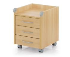 Kettler Rollcontainer aus Holz â Schreibtisch Rollcontainer mit 3 Schubladen â stabile Ausführung â geeignet für Büro und Kinderzimmer