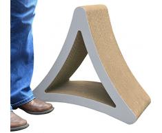 PetFusion dreiseitig Vertikal Kratzbaum und Stange (groß, warm grau).