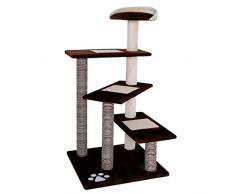 dibea KB00801, Kratzbaum (Höhe 100 cm), Kletterbaum für Katzen, braun / beige