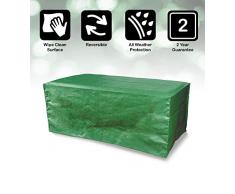 Bosmere P360 Protector Plus Abdeckplane für Tisch mit 8 Stühlen, rechteckig, doppelseitig, Grün/Schwarz