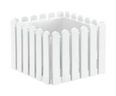 Emsa 846381200 Landhaus Blumenkübel 38 x 38 cm weiß