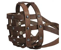 Echt Leder Hundekorb Maulkorb # 112 Braun (Umfang 33 cm Schnauze Länge 7,6 cm) Englische Bulldogge, Boxer