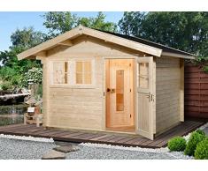 Weka Premium Rovaniemi 2 mit Elementsauna, 139.3030.10.49 Saunahaus, Natur Unbehandelt, 370x380x262 cm