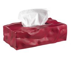 Essey Kosmetiktücher-Box Wipy Cube II, rechteckiger Taschentuchspender, Design Taschentuchbox, rot