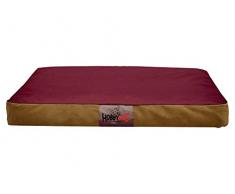Hobbydog Hundematratze Hundesofa Hundekorb Tierbett Verschiedene Größen und Farben (M - 70m x 50cm x 12 cm, 2 - flok mit weinrot)