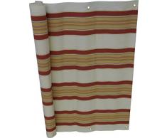 Angerer 3318/8600_800 Balkonbespannung Dralon Nr. 8600, Beige/Creme-Terra, 75 cm hoch, Länge: 8 Meter