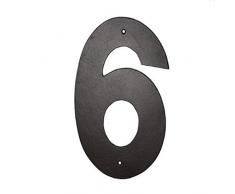 Montague Metal Products Helvetica Schriftart individuelle Hausnummer 6-Inch schwarz