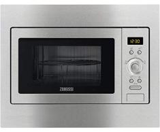 Zanussi ZSG25249XA Einbau-Mikrowelle, Edelstahl, 25 l, Drehknöpfe, Edelstahl, 1000 W, 1,3 m