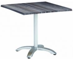 BEST 43548857 Klapptisch Maestro quadratisch 80 x 80 cm, Silber/Tempera