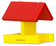 Windhager Vogelhaus Sparrow, Vogel-Silo, Futterhaus für Vögel, Vogelhäuschen, gelb, 06993