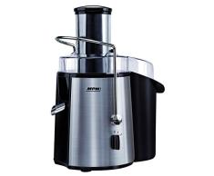 MPM MSO-06M Gemüse und Obst, Zentrifugal Entsafter Maschine, Dual-Speed Edelstahl Saftpresse Juicer mit Anti-Tropf-Funktion, Geräuschloser Motor, Einfach zu Säubern, BPA-Frei, grau