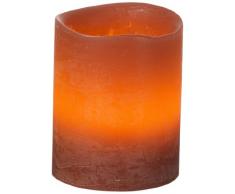 LED Echtwachskerze Größe M, Braun