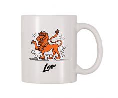 4 alle mal Leo Kaffee Tasse 11 Oz weiß