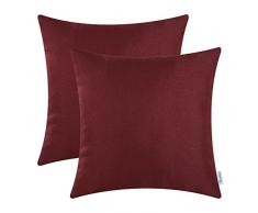 Kissenbezüge, Kissenhülle CaliTime 2 Stück Kissen Werfen Kissen Abdeckungen Fälle Schutz Muscheln zum Couch Sofa Schlafzimmer Zuhause Weihnachten Dekor (45cm x 45cm)