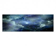 Panoramabild auf Leinwand und Keilrahmen 150x50cm Weltraum Sterne Galaxie Planeten
