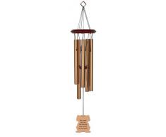 Chimesofyourlife Windspiel mit Hundepfotenabdrücken, 48,3 cm, bronzefarben