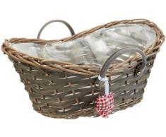 Prima Flora 410403 Holz-Korb, geschwungen 44 x 29 x H 16 cm