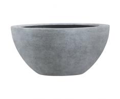 Esteras 8518110900 XXL Blumenschale für den Garten, Blei-Optik, Ø 100 cm, Fiberglas, Lead, Bristol
