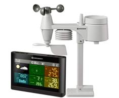 Bresser Wetterstation Funk mit Außensensor Wetter Center mit 5-in-1 Außensensor (Temperatur, Luftdruck, Luftfeuchtigkeit, Windmesser, Regenmesser)