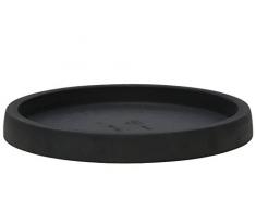 Floralo Untersetzer Terni frostsicher, rund, schwarz / granit, 35 cm